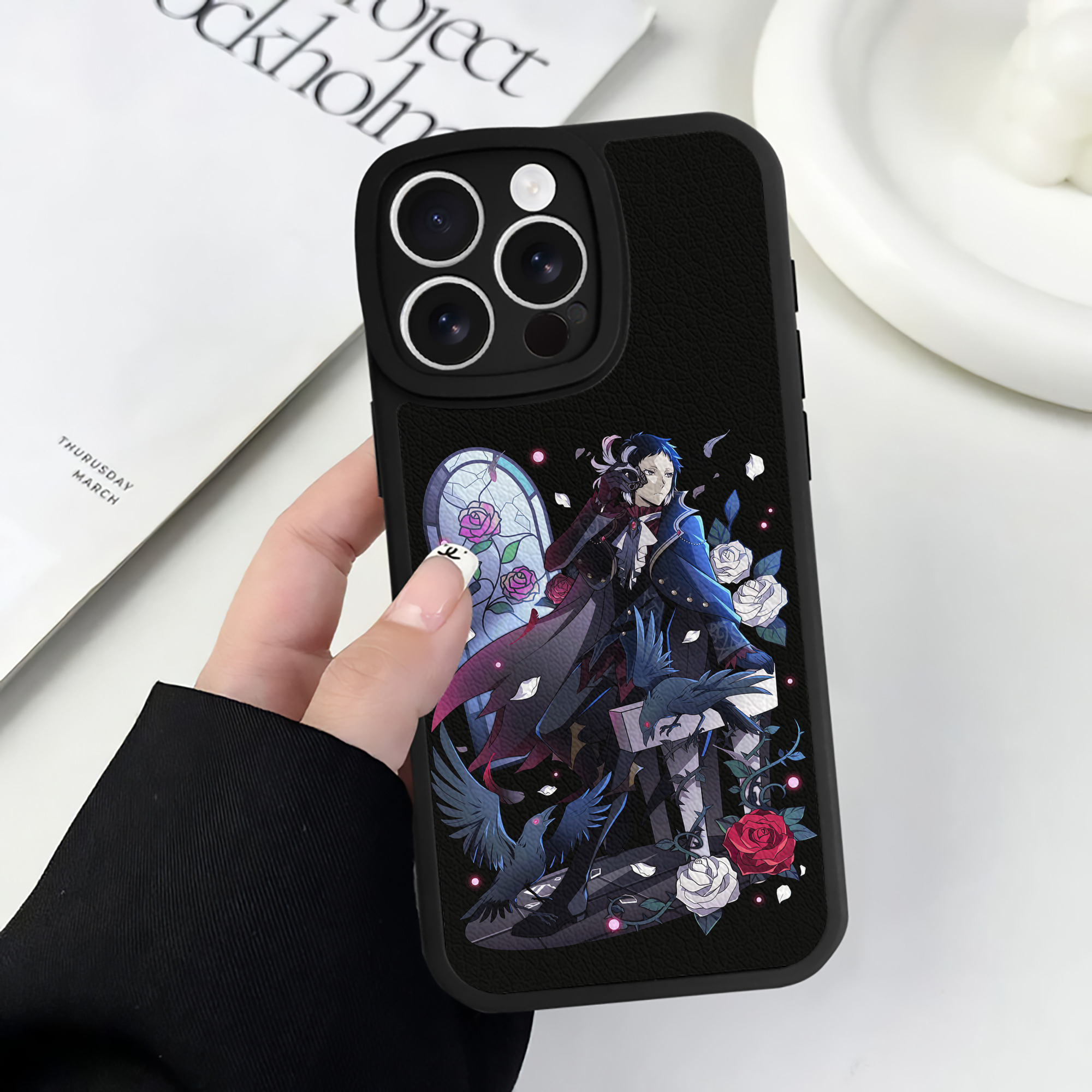 （画像用） 文豪ストレイドッグス Bungo Stray Dogs 【iPhone 16シリーズ対応】シリコンスマホケース（レザー調） 材質：シリコン